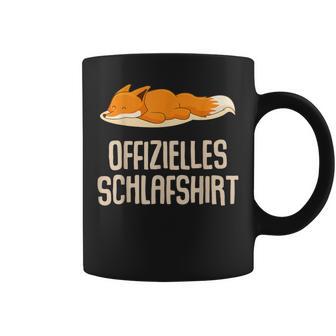 Offizielleschlaf Pyjama Nachthemd Fuchs Fun Geschenk Tassen - Geschenkecke
