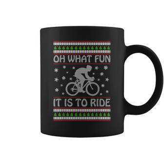 Oh What Fun It Is To Ride Fahrrad Ugly Christmas Weihnachten Tassen - Geschenkecke