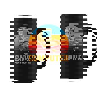 Ordenador Retro Estilointage Atardecer Taza de café - Regaloses