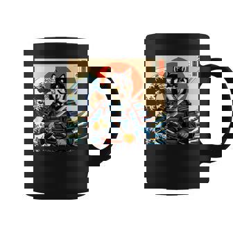 Otaku Black And Tan Shiba Inu Samurai Coffee Mug - Thegiftio