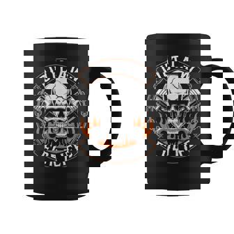 Outlaw Skull Hardcore Spirit Country Western Biker Life Coffee Mug | Mazezy