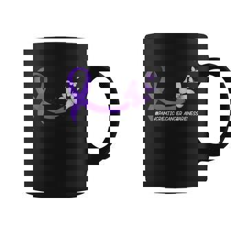 Pancreatic Cancer Awareness Ribbon Purple Butterfly Support Coffee Mug | Mazezy