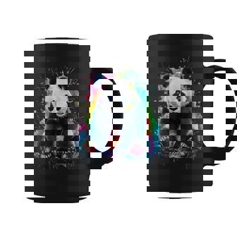 Panda Men's Women's Colourful Watercolour Panda Coffee Mug | Mazezy