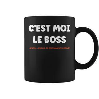 Papa Humour Enfant Chef Maman Drole C'est Moi Le Boss Tasse - Cadeauxyz