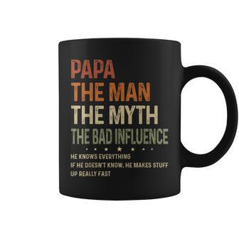 Papa The Man The Myth The Bad Influence Father's Day Coffee Mug - Thegiftio