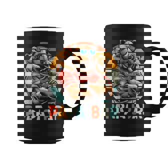 Papá Oso Papá Bear Día Del Padre Hijo Hija 2 Niños Retro Taza de café - Regaloses