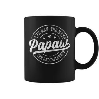 Papaw The Man The Myth The Bad Influence Emblem Coffee Mug - Thegiftio