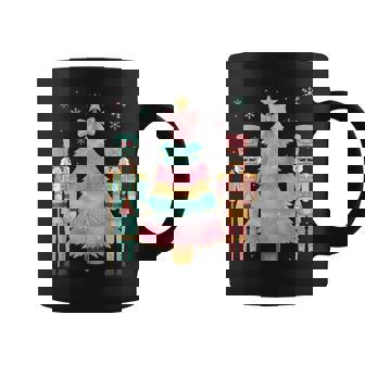 Pastel Nutcracker Soldier Pink Bow Christmas Tree Girl Coffee Mug - Monsterry