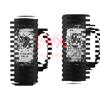 Peace Love Awareness Red Ribbon Week Drug Free Anti-Drug Coffee Mug - Monsterry