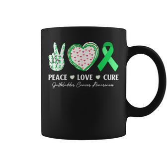 Peace Love Cure Gallbladder Cancer Awareness For Men Coffee Mug - Thegiftio UK