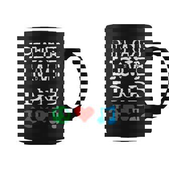 Peace Love And DnB Shirt Drum And Bass Coffee Mug | Mazezy