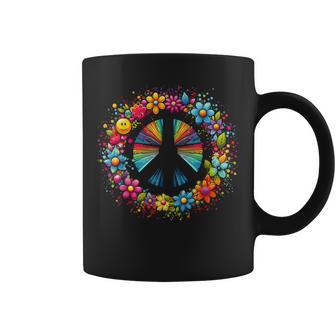 Peace Love Hippie Retro Tie Dye Années 60 70Intage Graphique Tasse - Cadeauxyz