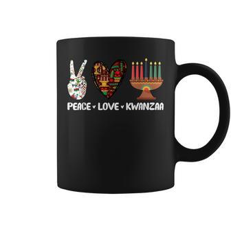 Peace Love Kwanzaa Pajamas African Happy Kwanzaa Matching Coffee Mug | Mazezy