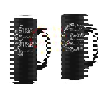 Peace Sign Flower No Kings Fascists Resist Protest Women Coffee Mug - Monsterry