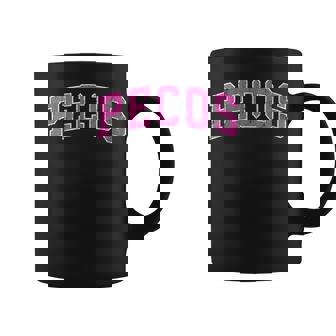 Pecos Texas Txintage Deportes Diseño Rosa Cuello Taza de café - Regaloses