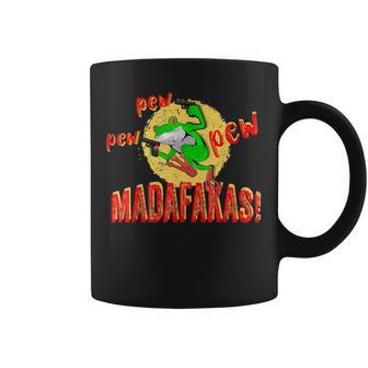 Pew Pew Madafakasintage Crazy Frog Gráfico Divertido T Taza de café - Regaloses