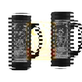 Pharmacist Skeleton Tarot Card Pharmacy Tech Medical Student Coffee Mug - Monsterry
