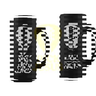 Pick Jesus Christian Guitar Worship Pastor Coffee Mug | Mazezy