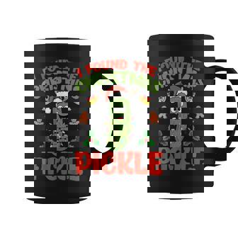 Pickle Santa Hat Xmas Lights I Found The Christmas Pickle Coffee Mug - Thegiftio