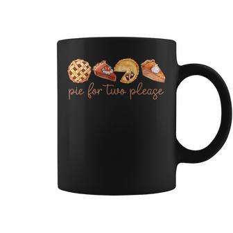 Pie For Two Please Thanksgiving Pregnancy Announcement Coffee Mug - Monsterry