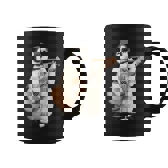 Pingouin Guitare Chantante Musicien Musicien Guitariste Tasse - Cadeauxyz