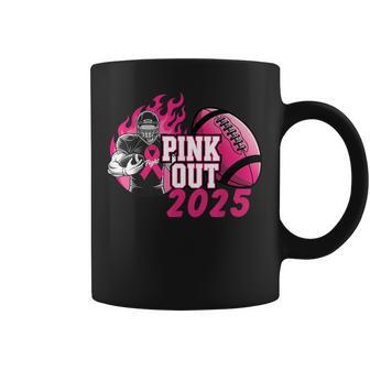 Pink Out 2025 Football Breast Cancer Awareness Support Coffee Mug - Thegiftio UK