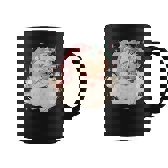 Pink Christmas Santa Claus Face Xmas Vintage Pink Santa Coffee Mug | Seseable UK