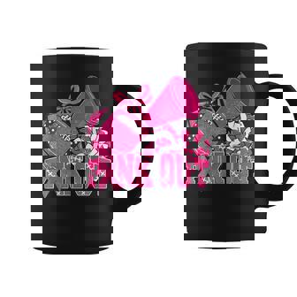 Pink Out Football Pink Bow Cheer Breast Cancer Awareness Coffee Mug | Mazezy