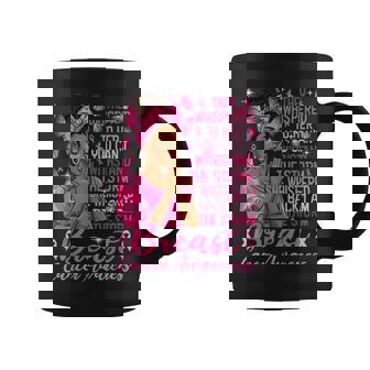 Pink Ribbon I Am Storm Black Breast Cancer Awareness Coffee Mug - Monsterry