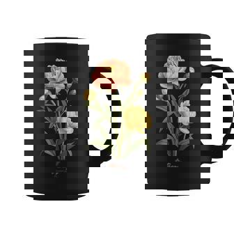 Pivoine Fleur Nomcientifiqueintage Illustration Fleurs Tasse - Cadeauxyz