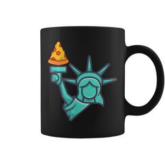 Pizza Statue Of Liberty New York City Famous Food Pizzas Coffee Mug - Thegiftio UK