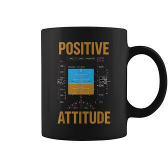 Positive Attitude Pilot Aviation Instrument Coffee Mug | Seseable UK