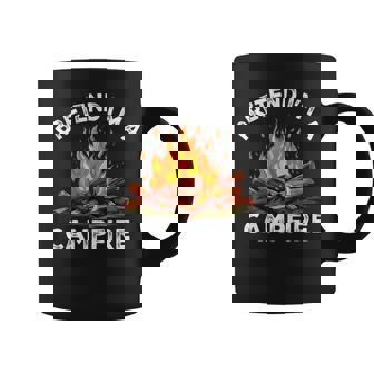 Pretend I'm Campfire Camping Holiday Halloween Costume Coffee Mug - Thegiftio