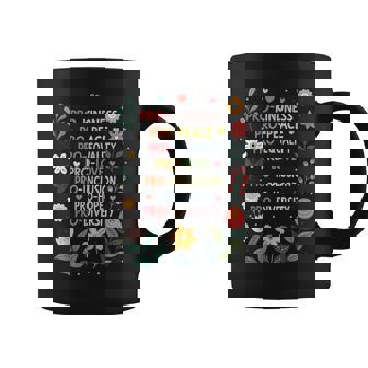 Pro Kindness Peace Equality Love Inclusion Hope Diversity Coffee Mug - Monsterry