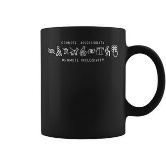Promote Accessibility Promote Inclusivity Disability Rights Small Black Coffee Mug - Thegiftio UK