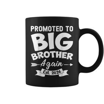Promoted To Big Brother Again 2026 Baby Announcement Sibling Coffee Mug - Thegiftio UK