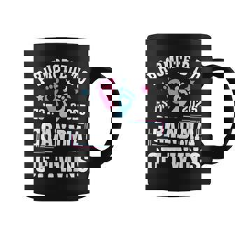 Promoted To Grandma Of Twins Est 2025 Gender Reveal Coffee Mug - Monsterry