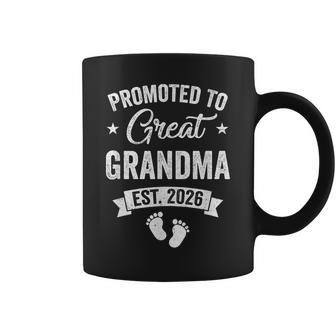 Promoted To Great Grandma Est 2026 Pregnancy Announcement Coffee Mug - Monsterry