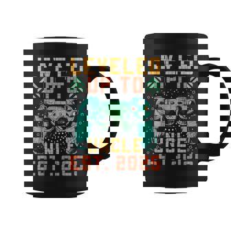 Promoted To Uncle 2025 Leveled Up To Uncle Est 2025 Gaming Coffee Mug | Mazezy