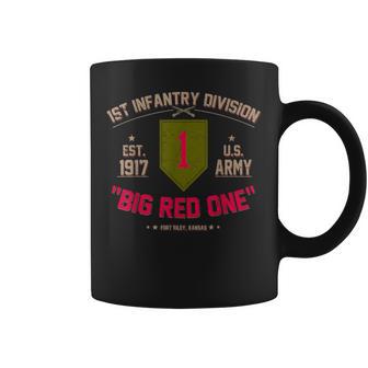 Proud 1St Infantry Division Us Veteran Big 1 Red One Coffee Mug - Thegiftio UK