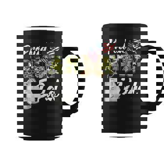 Proud Army Dad Military Dad With Dog Tag Us Flag Coffee Mug | Mazezy