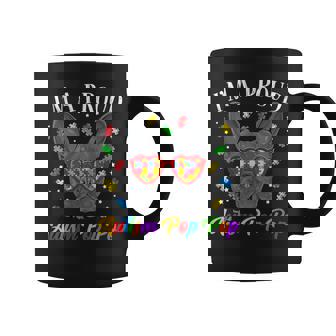 Proud Autism Pop Pop French Bulldog Dog Puzzle Glasses Coffee Mug | Mazezy