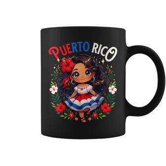 Puerto Rican Girl Culture Pride Cute Girl Traditional Dress Coffee Mug - Thegiftio UK