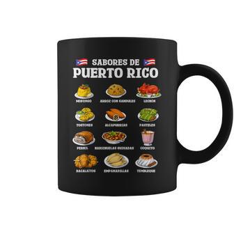 Puerto Rico Foods Boricua Flag Proud Puerto Rican Heritage Coffee Mug - Monsterry