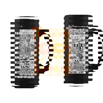 Pumpkin Teacher Preppy Fall In Love With Learning Autumn Coffee Mug | Mazezy