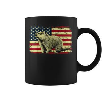 Punxsy Phil American Flag Groundhog Day For Women Coffee Mug - Thegiftio