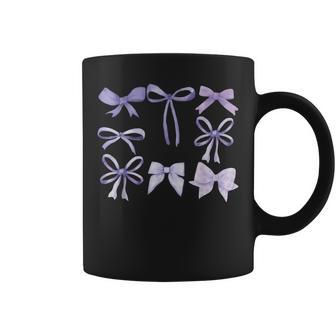 Purple Bow And Ribbon Cute Graphic For Women Coffee Mug - Thegiftio UK