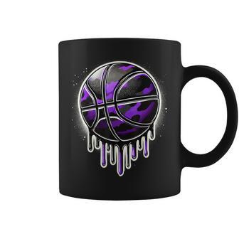 Purple Drip Basketball Camouflage Coffee Mug | Mazezy