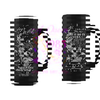 A Queen Was Born In 1985 Birthday Crown High Heel Girl Women Coffee Mug - Monsterry