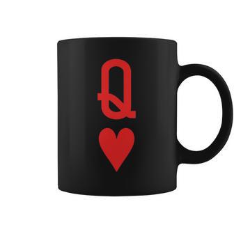 Queen Of Hearts And King Of Hearts Couples Matching Pajama Coffee Mug - Thegiftio